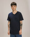 Playera Negra Cuello V,AZUL MARINO